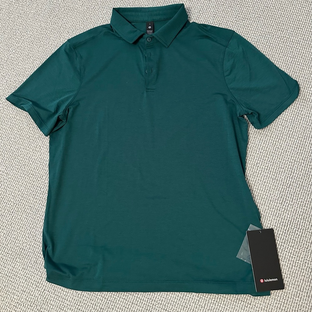 NWT Lululemon Men’s Large Green Evolution Short Sleeve Polo